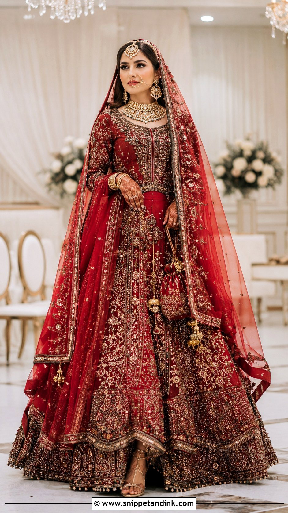Red Baraat Lehenga Choli - Snippet and Ink - 25 Baraat Dress Pakistani Bridal Wear Ideas