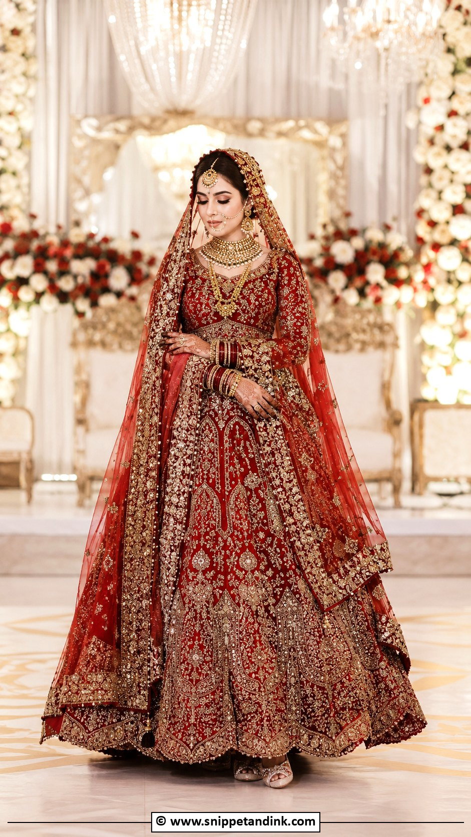 Red Barat Bride Lehenga - Snippet and Ink - 30 Barat Bride Ideas
