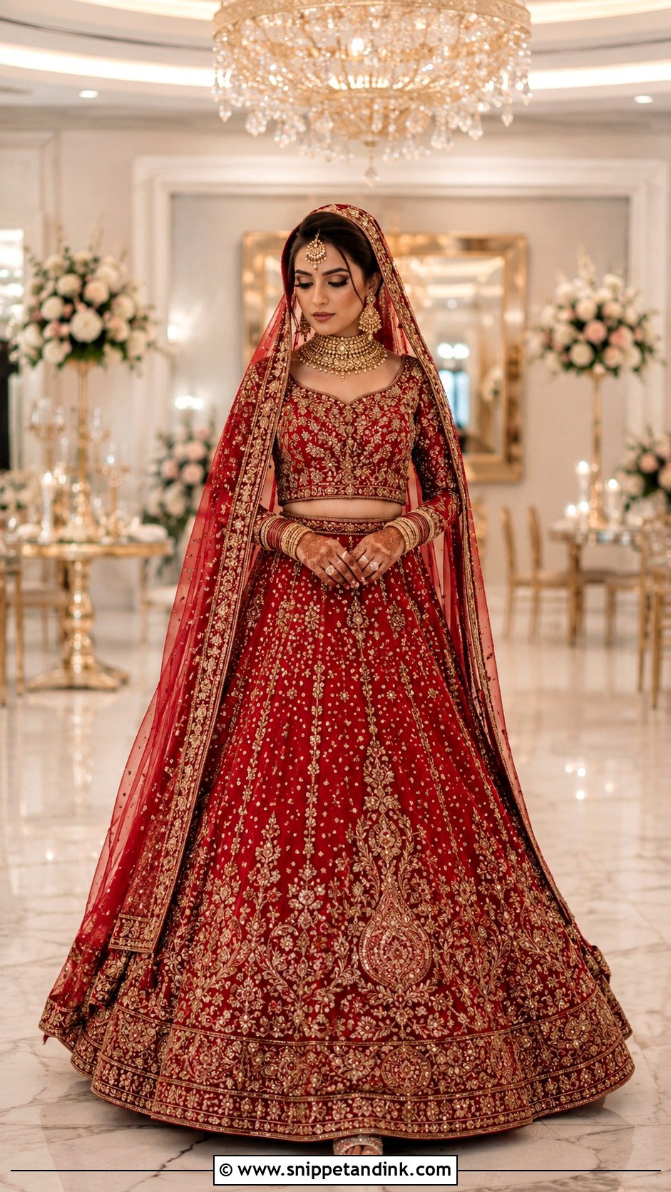 Red Barat Lehenga - Snippet and Ink - 25 Barat Dresses