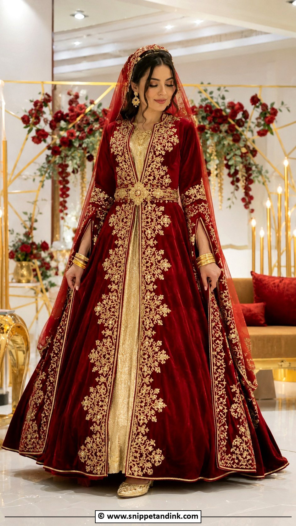 Red Bindall Turkish Wedding Dress - Snippet and Ink - 30 Turkish Wedding Dress Ideas