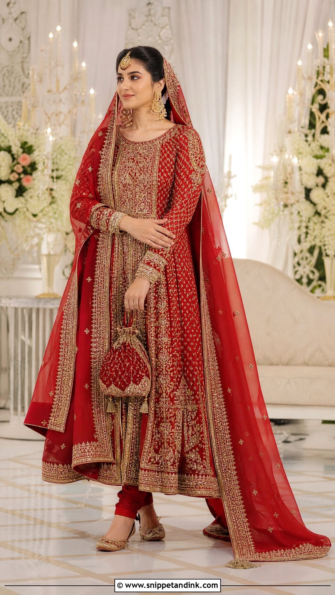 Red Bridal Anarkali Salwar Suit - Snippet and Ink - 20 Wedding Salwar Suits