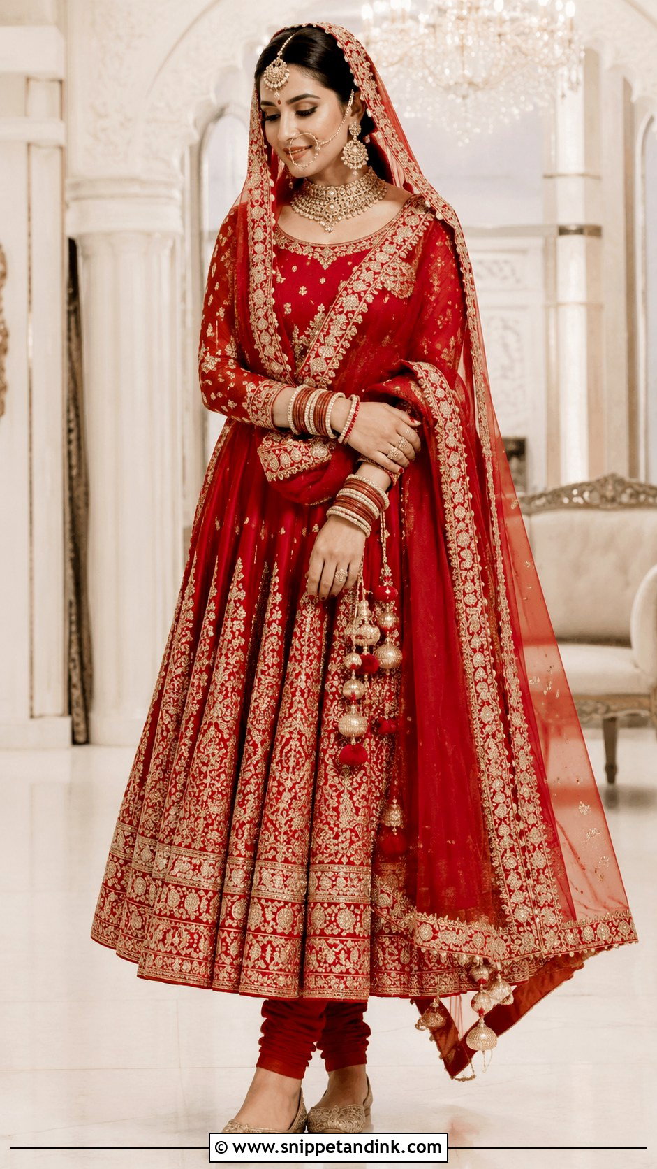 Red Bridal Anarkali Salwar Suit - Snippet and Ink - 25 Bridal Salwar Suits Wedding