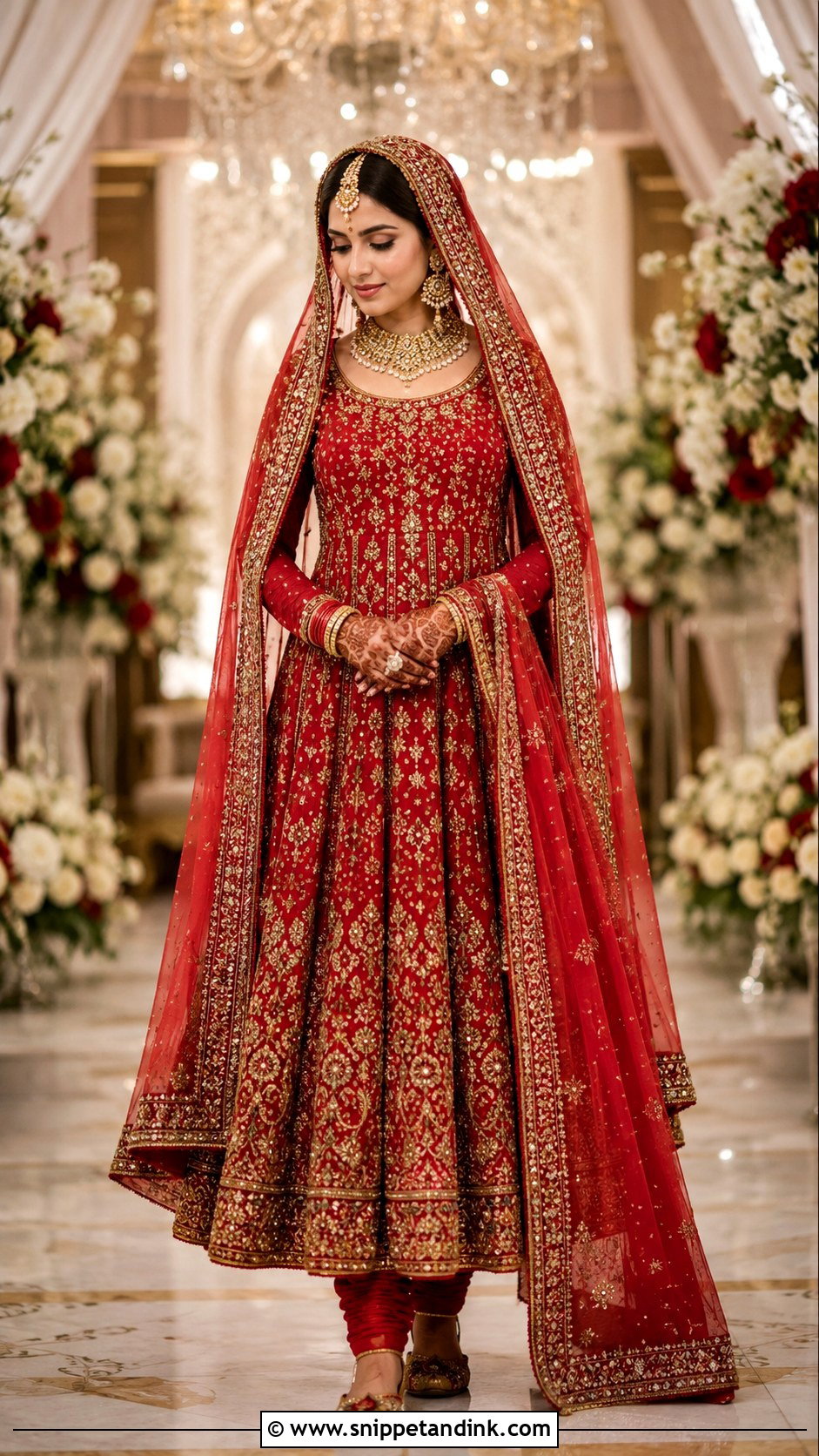 Red Bridal Anarkali Suit - Snippet and Ink - 20 Red Bridal Suit Ideas