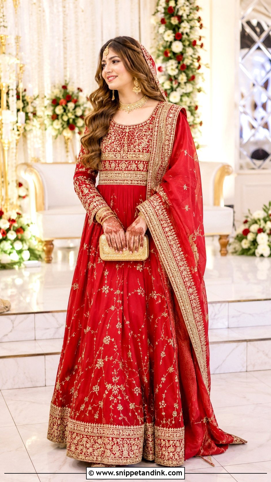 Red Bridal Frock Gown - Snippet and Ink - 20 Bridal Frocks Gowns