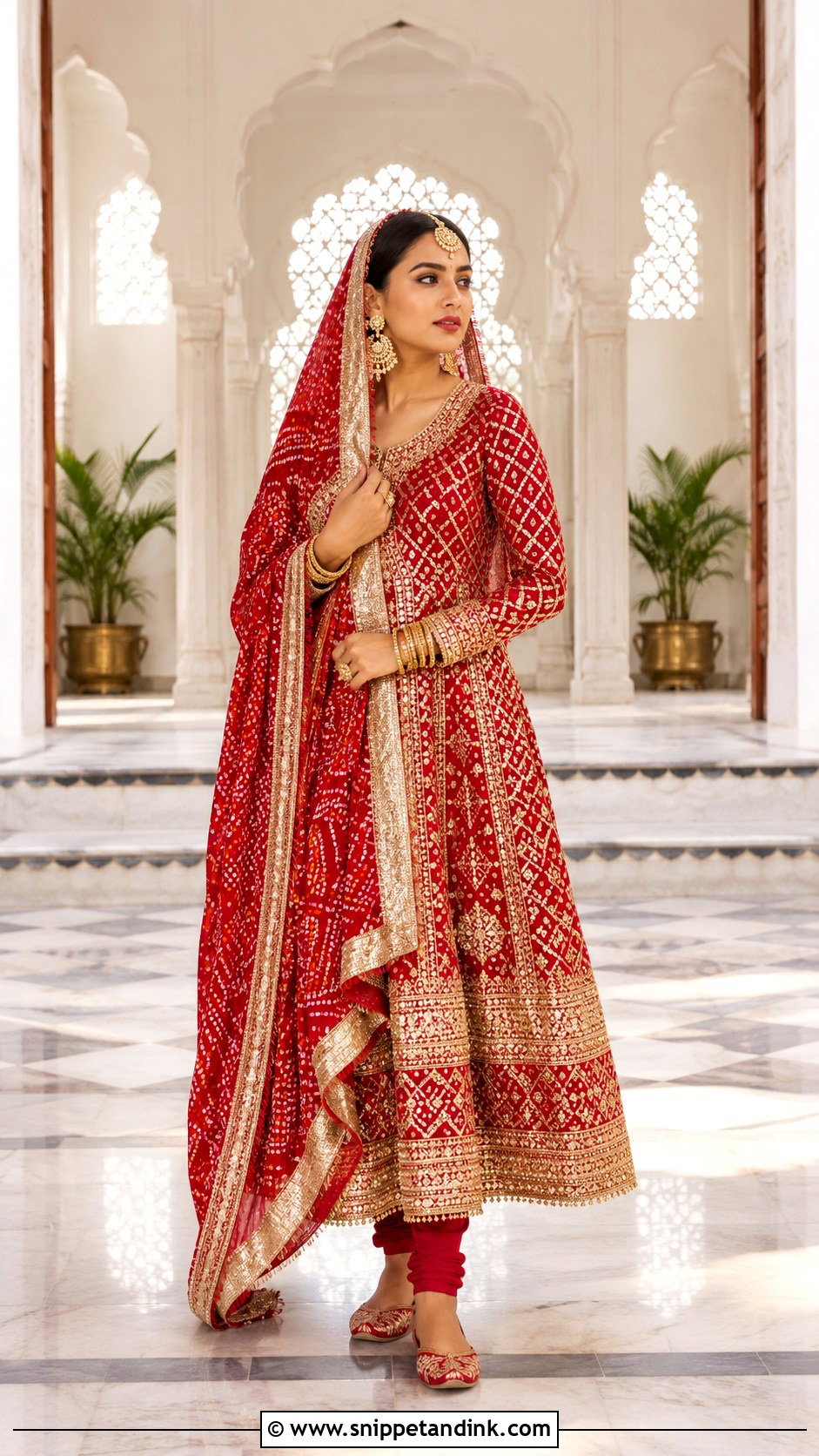 Red Bridal Gota Patti Suit - Snippet and Ink - 20 Red Bridal Suit Ideas
