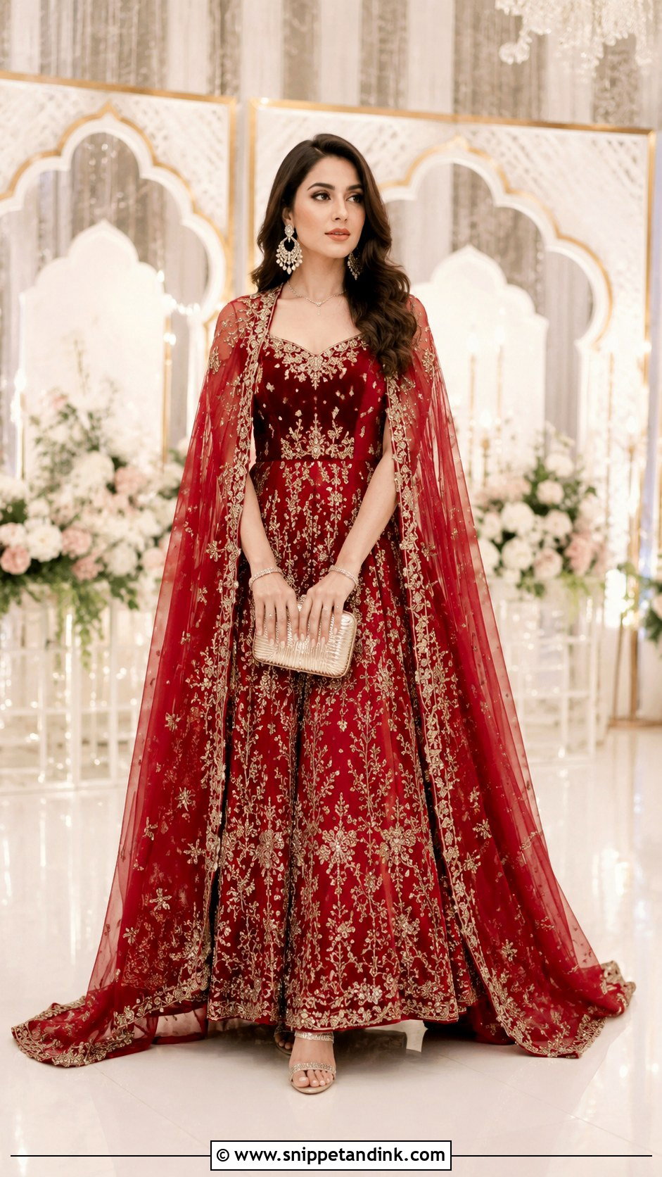Red Bridal Gown - Snippet and Ink - 25 Red Indian Wedding Dress Ideas