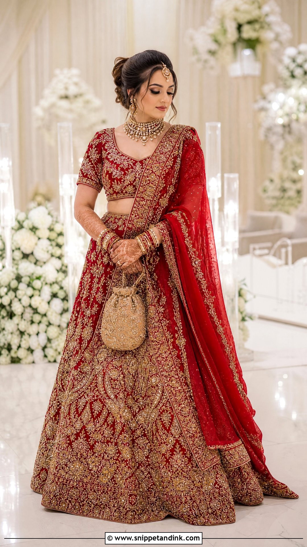 Red Bridal Lehenga - Snippet and Ink - 25 Red Bride Dress Ideas