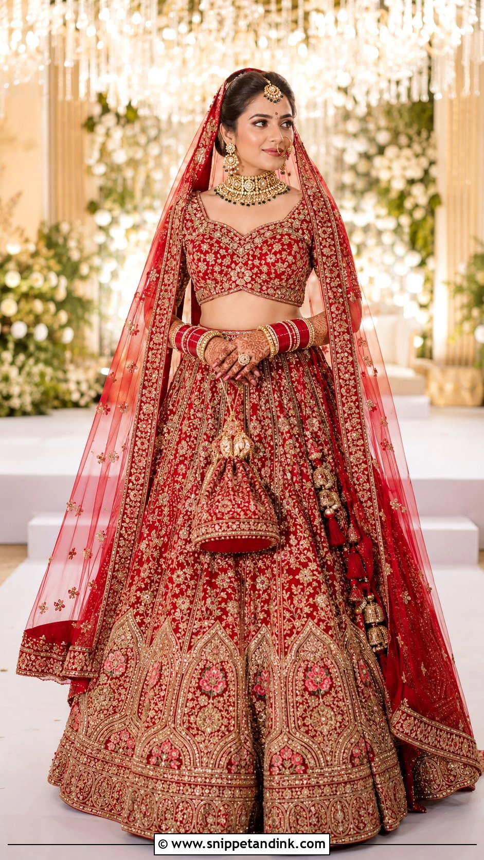 Red Bridal Lehenga - Snippet and Ink - 25 Red Indian Wedding Dress Ideas