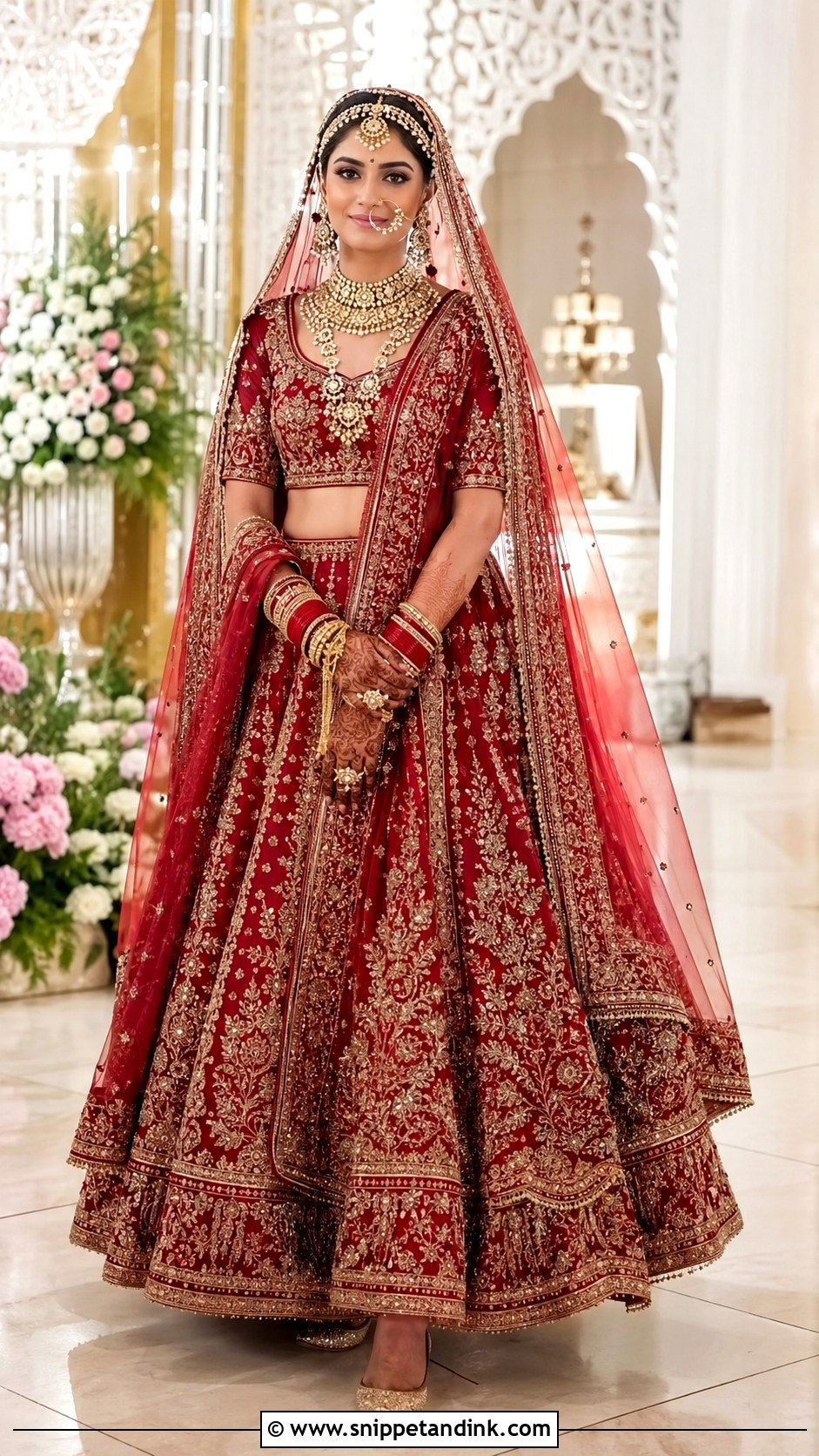 Red Bridal Lehenga - Snippet and Ink - 20 Desi Bridal Dresses