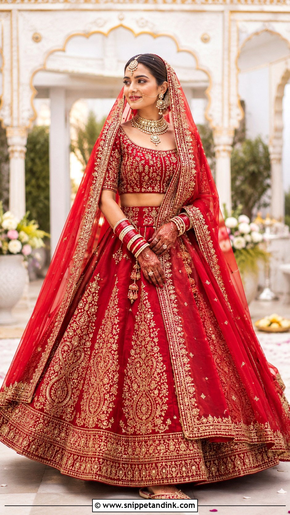 Red Bridal Lehenga - Snippet and Ink - 20 Indian Bridal Wear Ideas