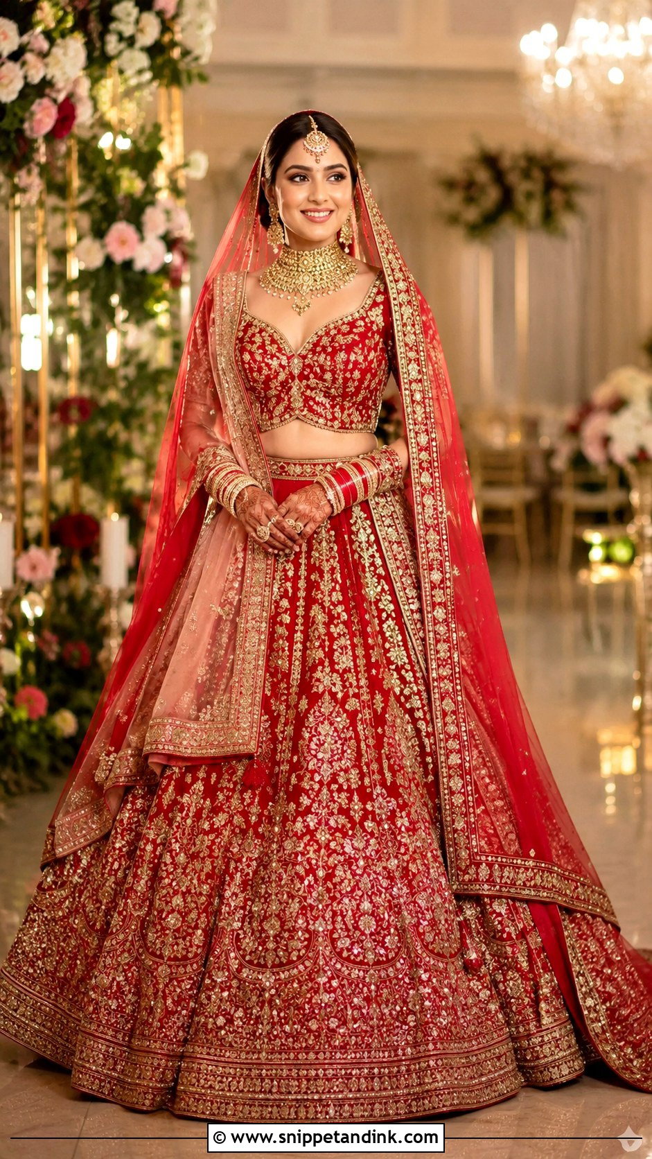 Red Bridal Lehenga Choli - Snippet and Ink - 20 Bride Choli Ideas