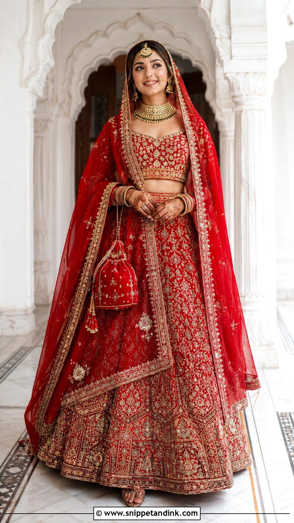Red Bridal Lehenga Outfit - Snippet and Ink - 25 New Indian Wedding Dress Ideas