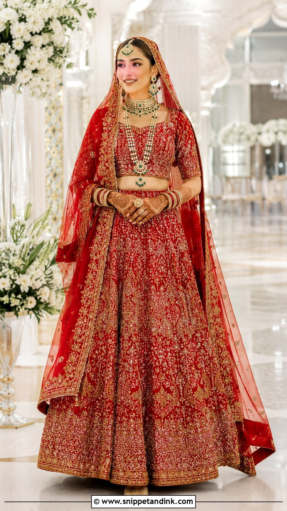 Red Bridal Lehenga Outfit - Snippet and Ink - 20 Lengha Ideas