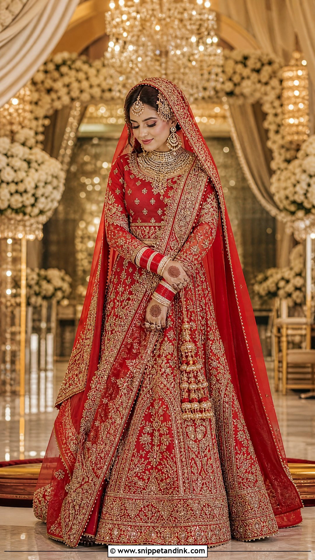 Red Bridal Lehenga Pakistani Wedding Dress - Snippet and Ink - 20 New Pakistani Wedding Dresses