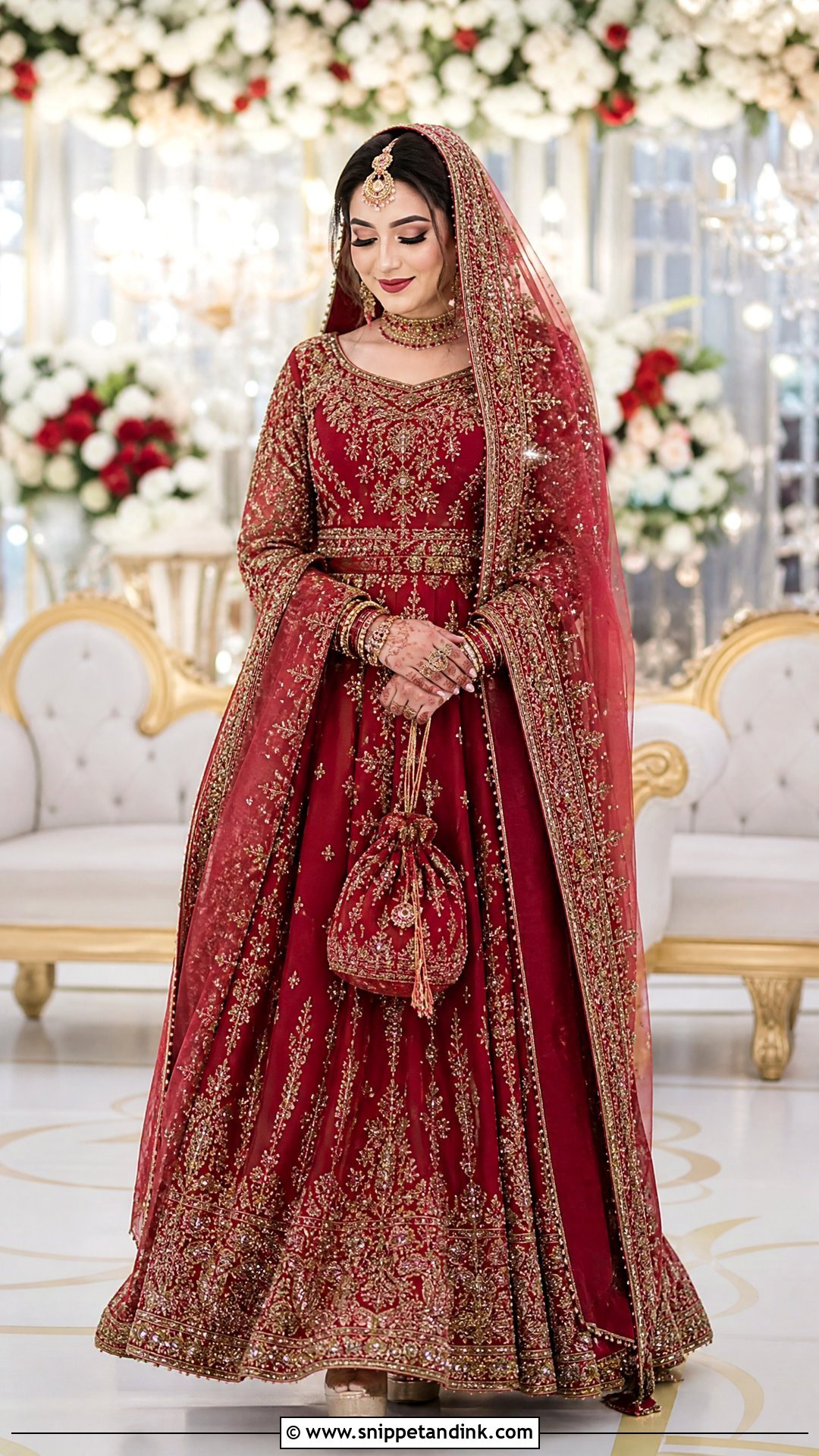 Red Bridal Lehenga Pakistani Wedding Outfit - Snippet and Ink - 20 Pakistani Wedding Outfit Ideas