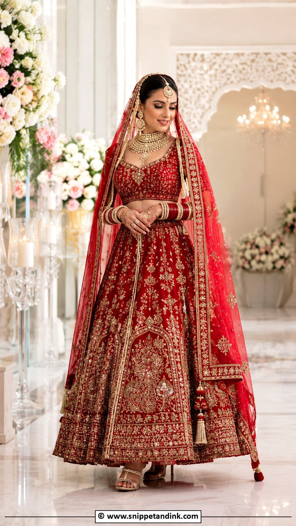 Red Bridal Lehenga Shaadi Outfit - Snippet and Ink - 30 Shaadi Outfits