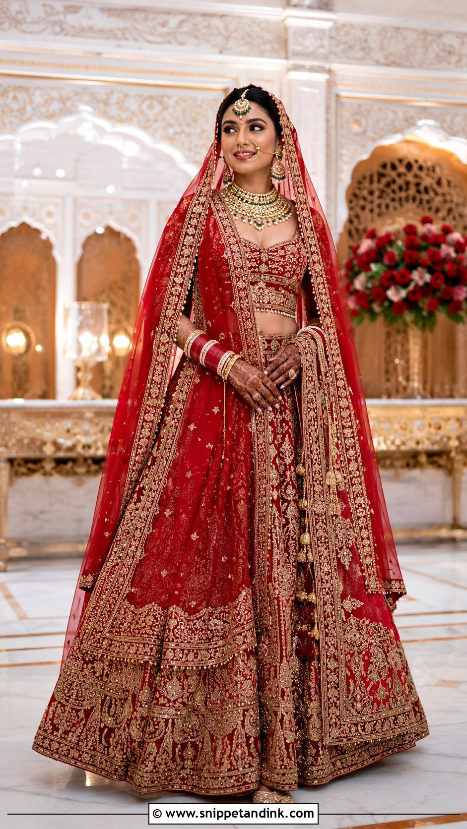 Red Bridal Lehenga Shadi Dress - Snippet and Ink - 20 Indian Shadi Dresses