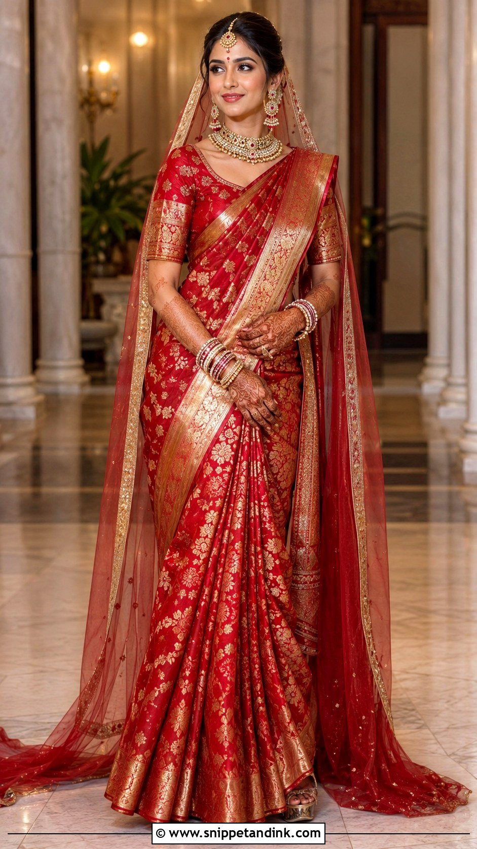 Red Bridal Saree Dress for Barat - Snippet and Ink - 20 Bridal Dress for Barat Ideas