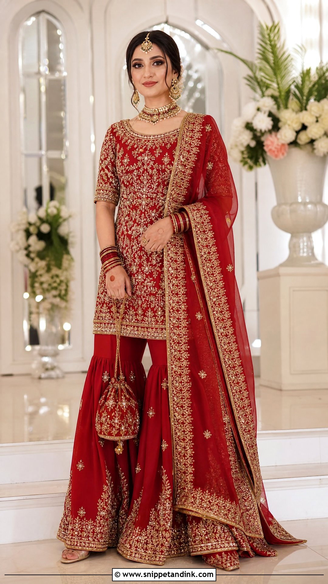 Red Bridal Sharara Suit - Snippet and Ink - 25 Latest Sharara Suit Designs Wedding