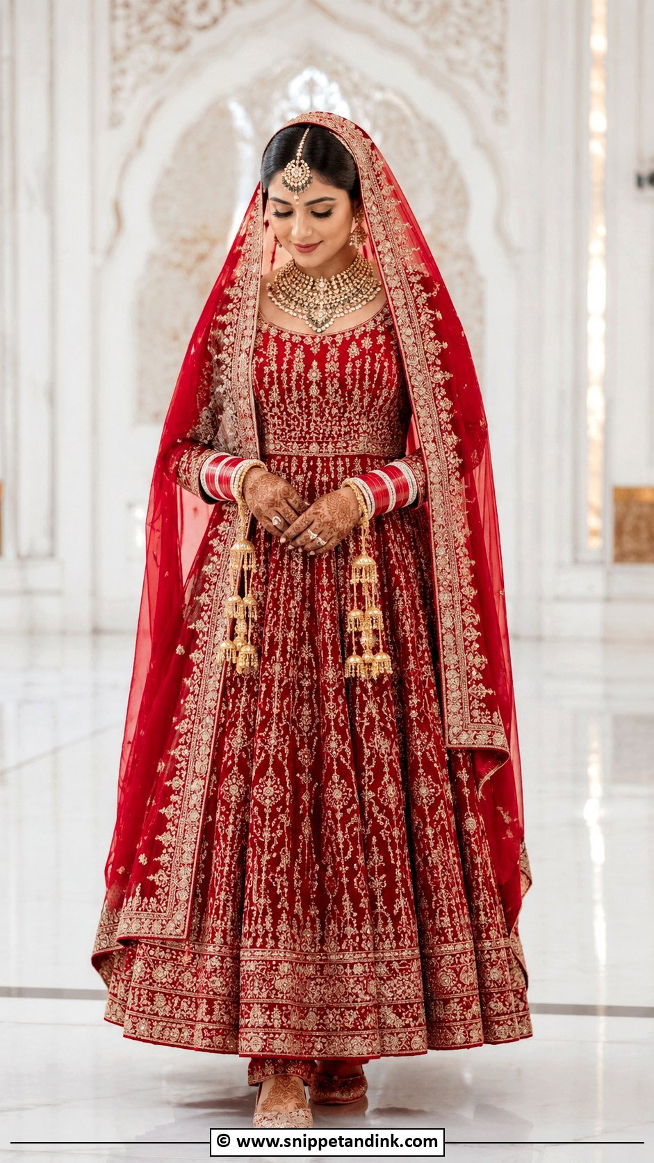 Red Bridal Suit For Anand Karaj - Snippet and Ink - 30 Anand Karaj Suit Ideas