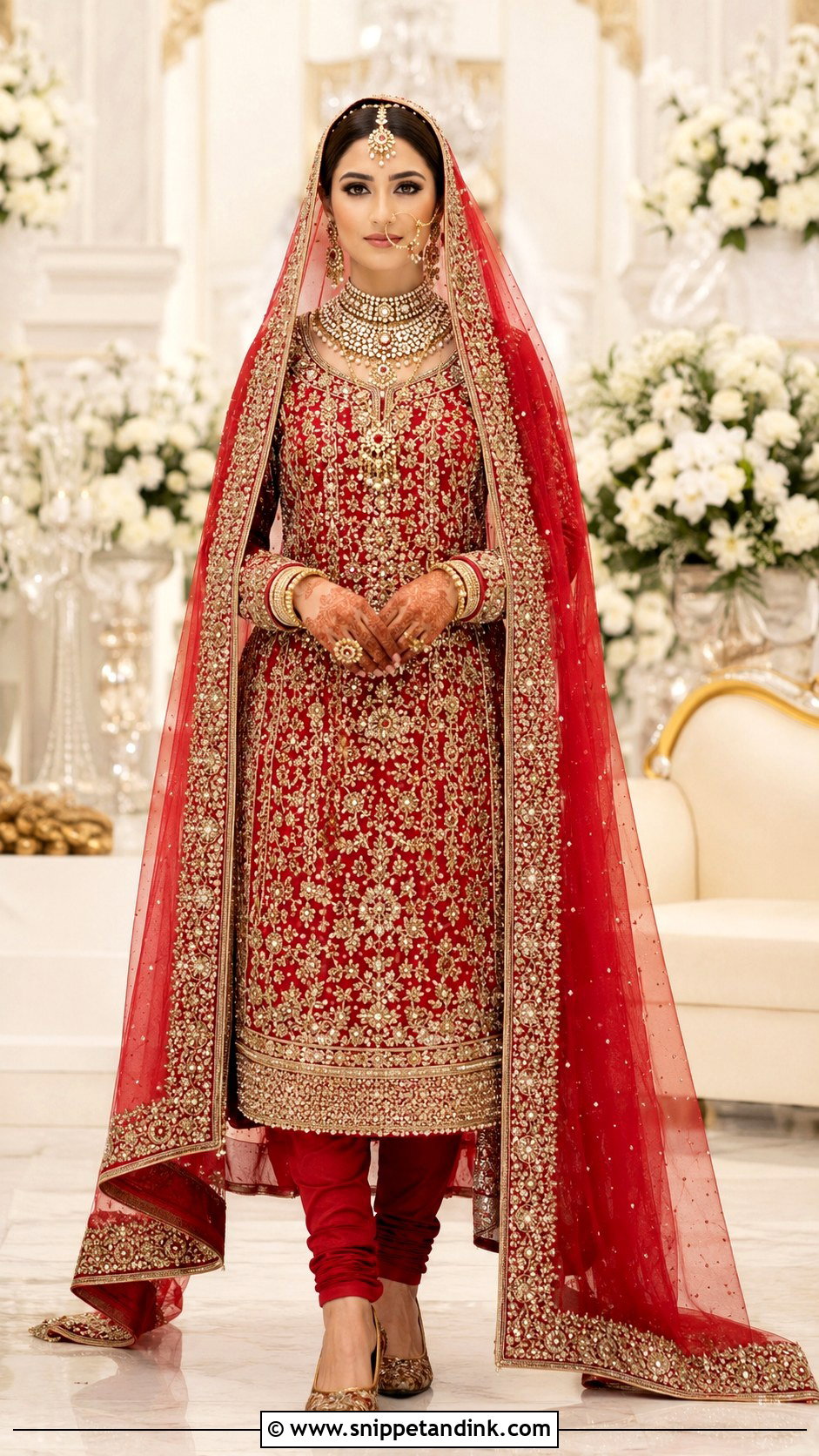 Red Bridal Zardozi Suit - Snippet and Ink - 20 Red Bridal Suit Ideas