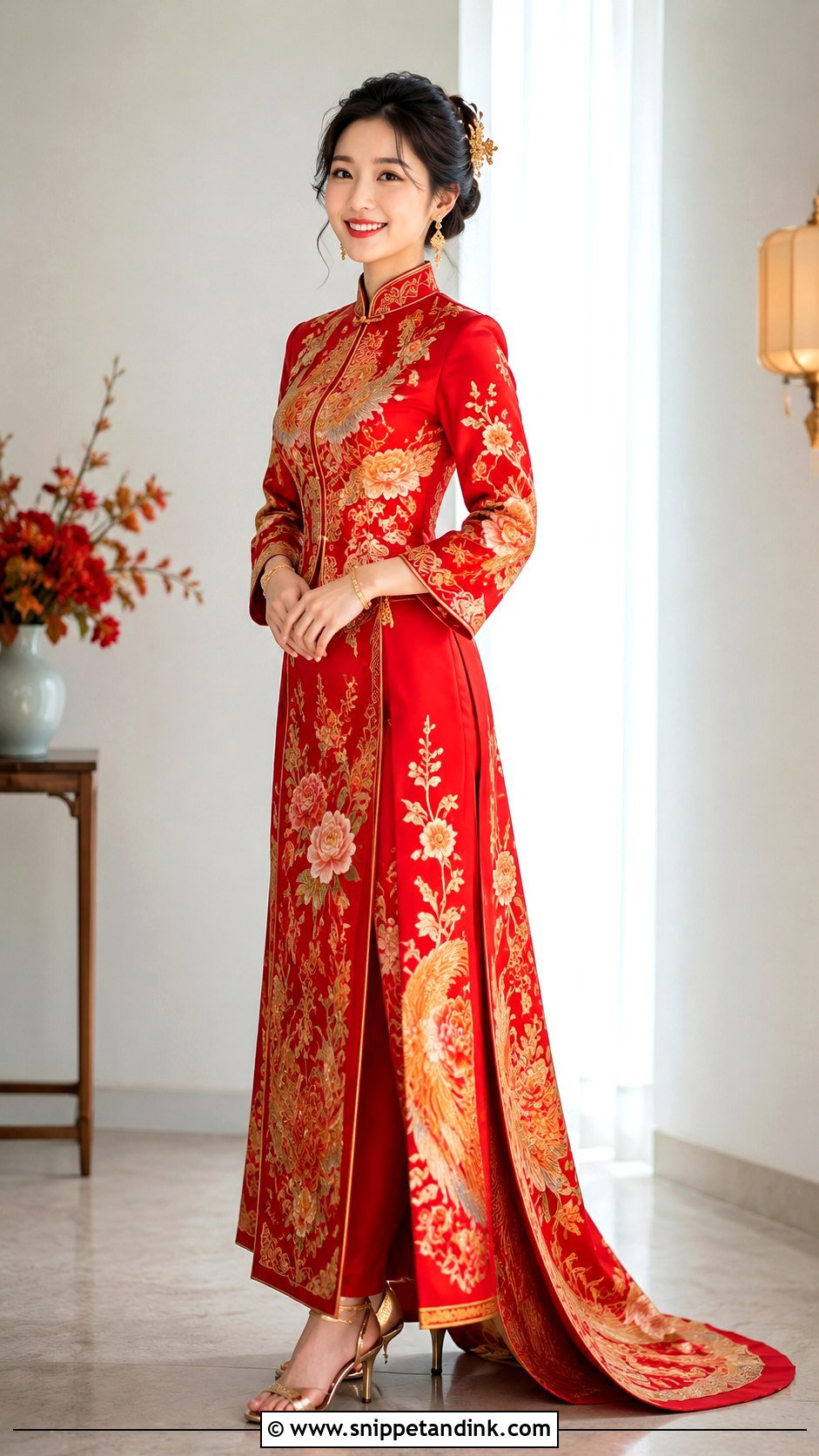 Red Buddhist Wedding Dress - Snippet and Ink - 25 Buddhist Wedding Dress Ideas