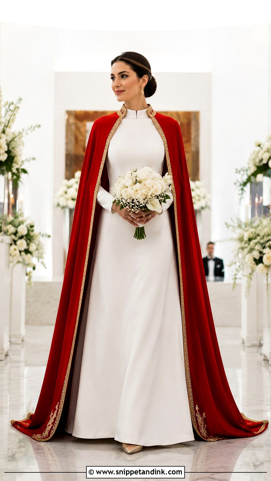 Red Cape Wedding Dress - Snippet and Ink - 20 China Wedding Dress Ideas