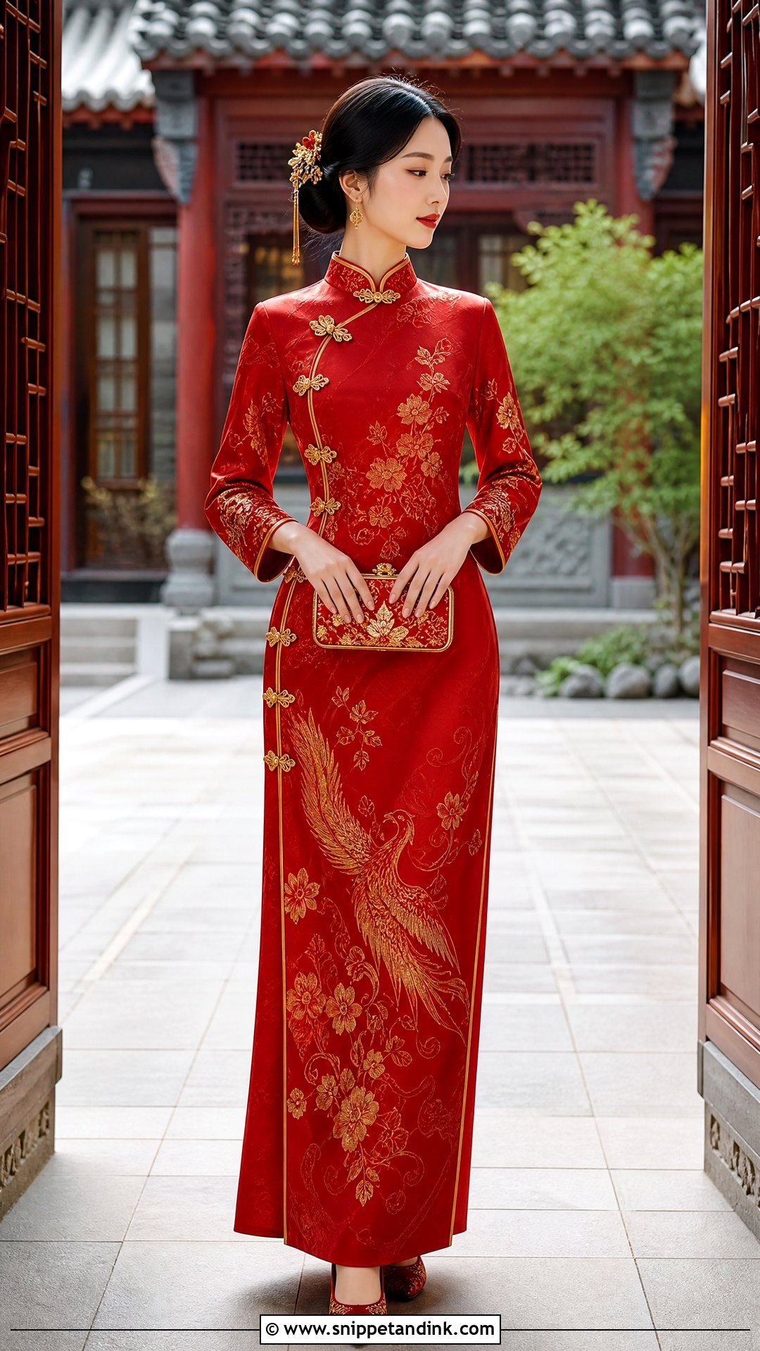 Red Chinese Qipao - Snippet and Ink - 20 Traditional Wedding Dress for Bride Ideas