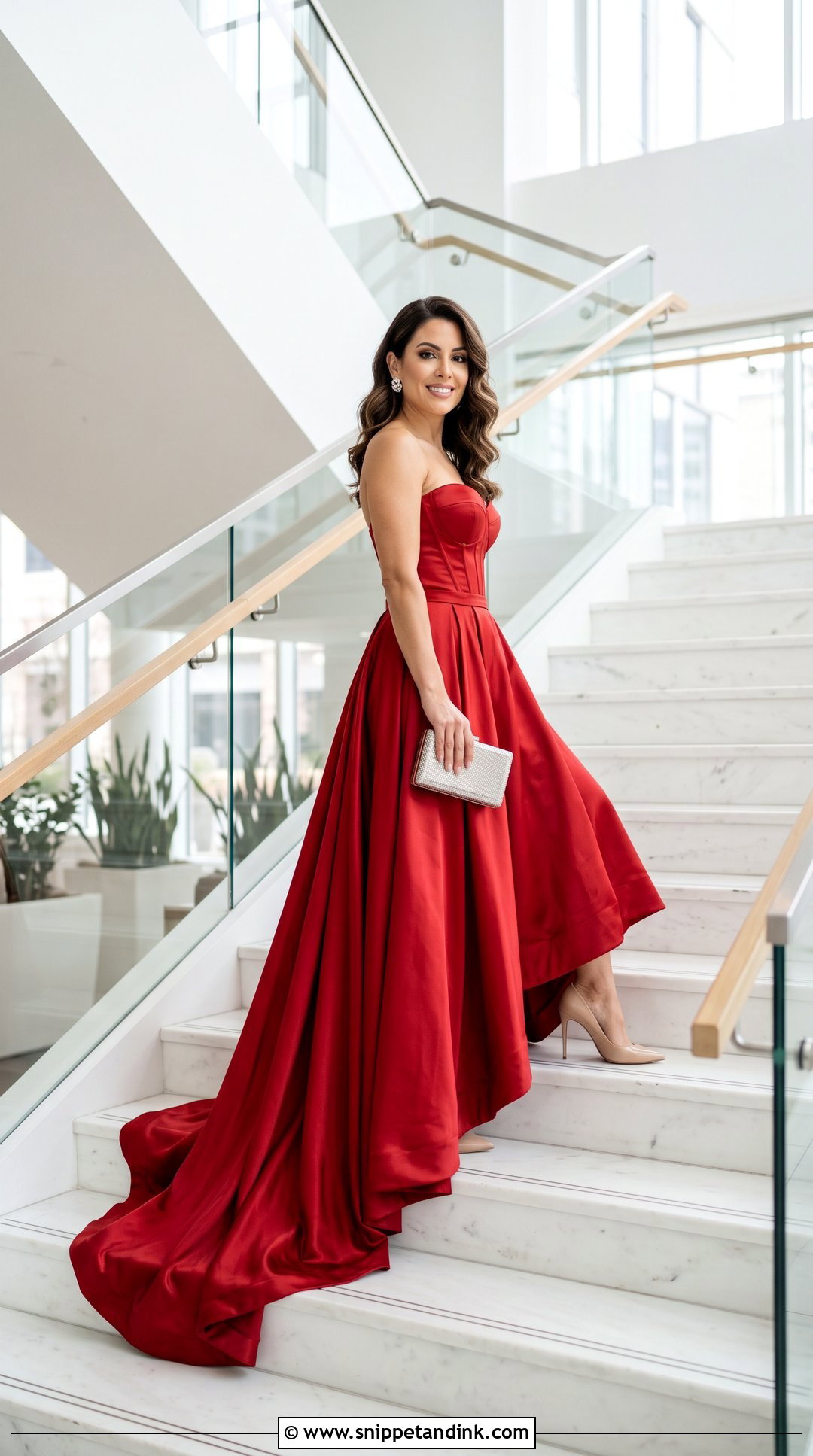 Red Corset Trail Gown - Snippet and Ink - 20 Trail Gown Ideas