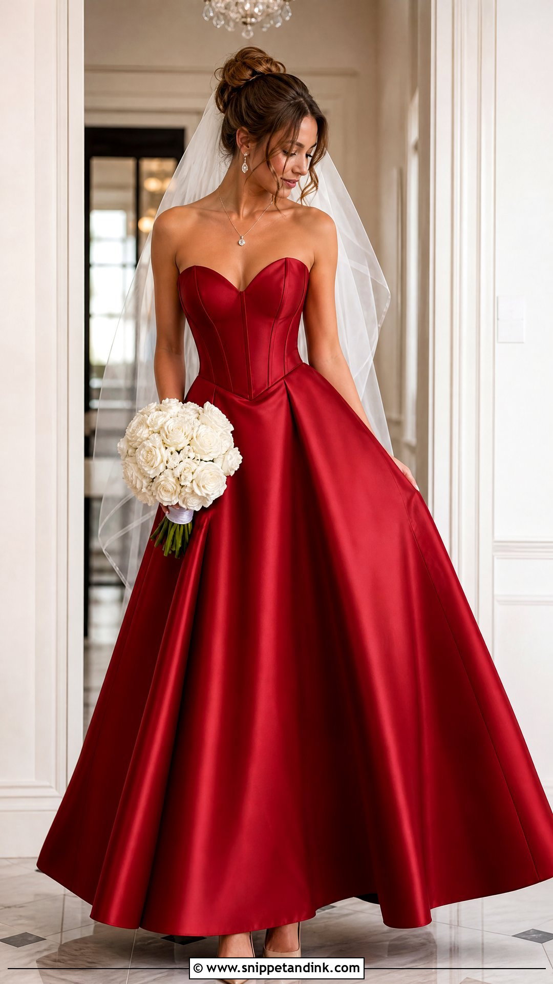 Red Corset Wedding Dress - Snippet and Ink - 20 Red Wedding Dress Outfit Ideas