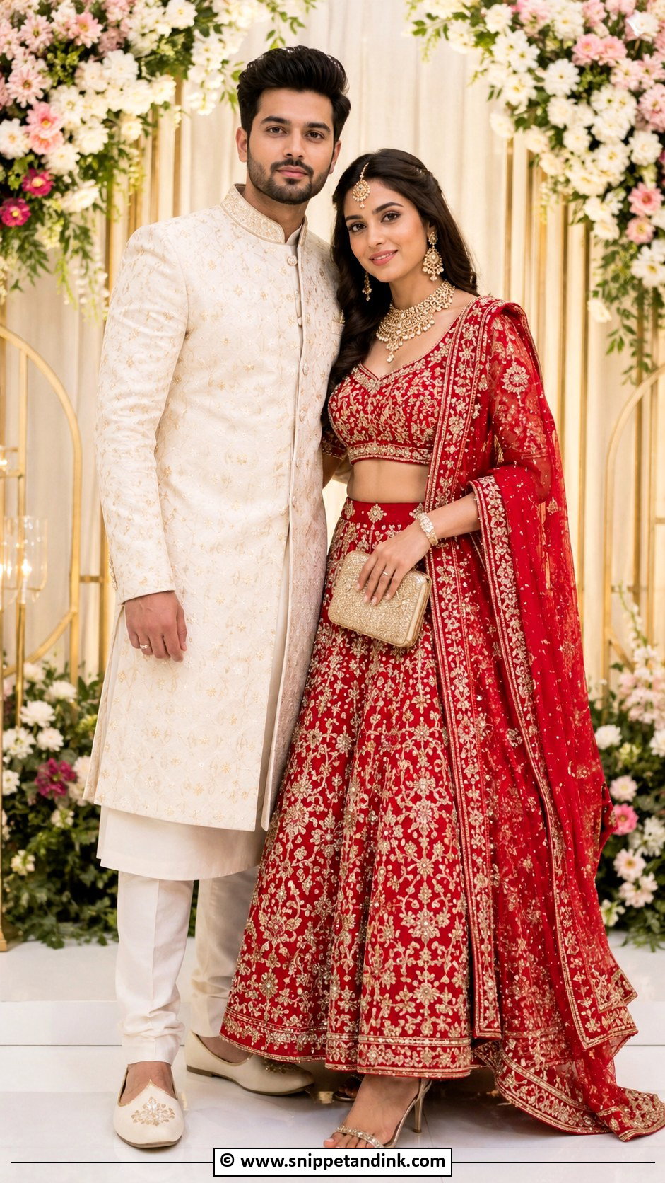 Red Engagement Dress Couple - Snippet and Ink - 30 Engegment Dresses Couple