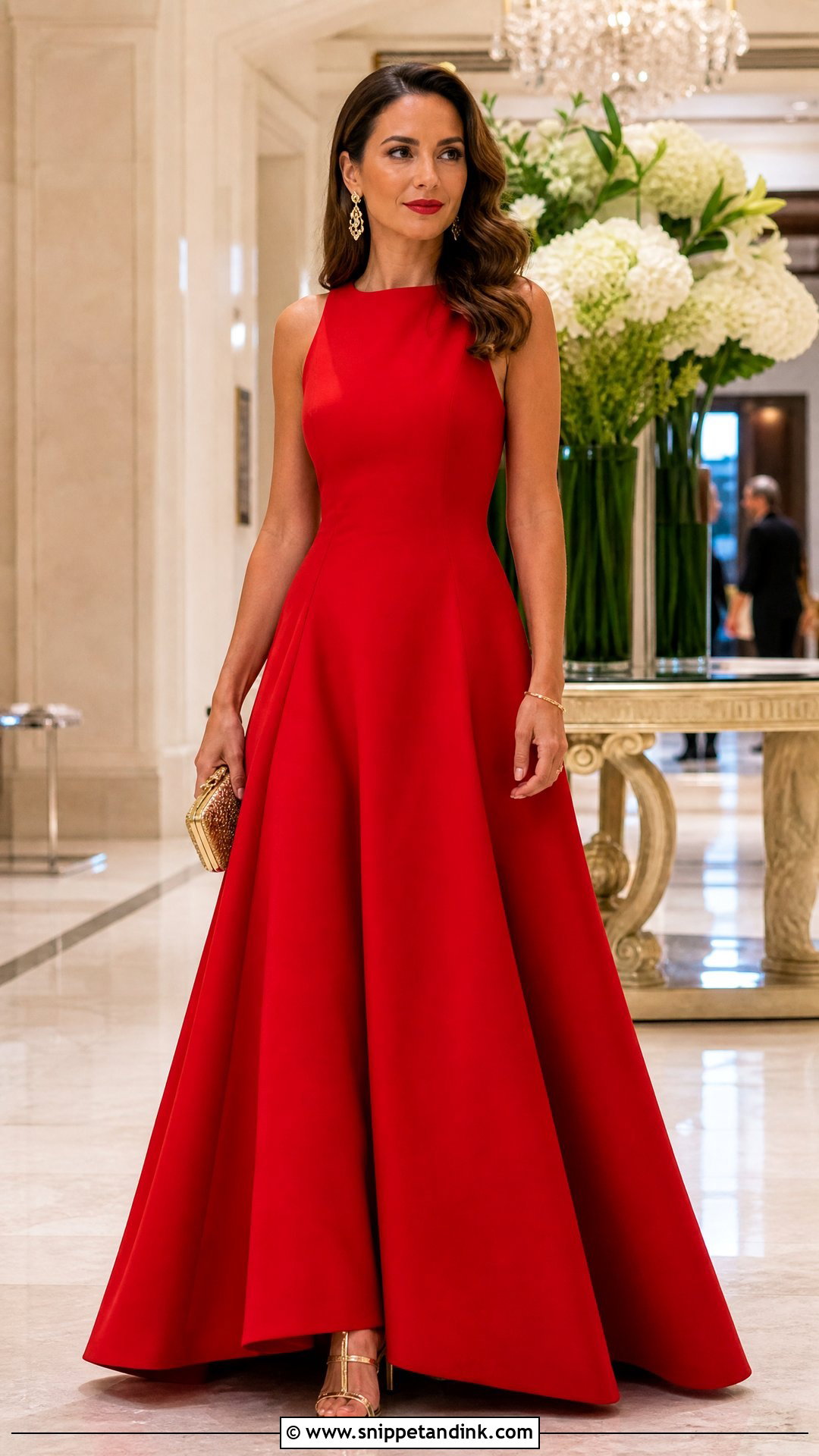 Red Formal Flair Gown Outfit - Snippet and Ink - 20 Flair Gown Ideas