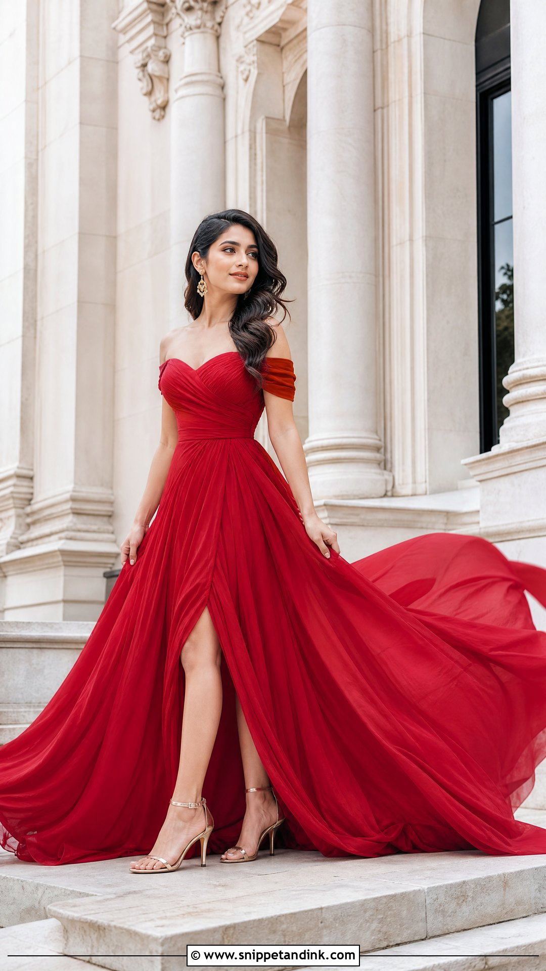 Red Gown For Pre Wedding Shoot - Snippet and Ink - 25 Dresses for Pre Wedding Shoot