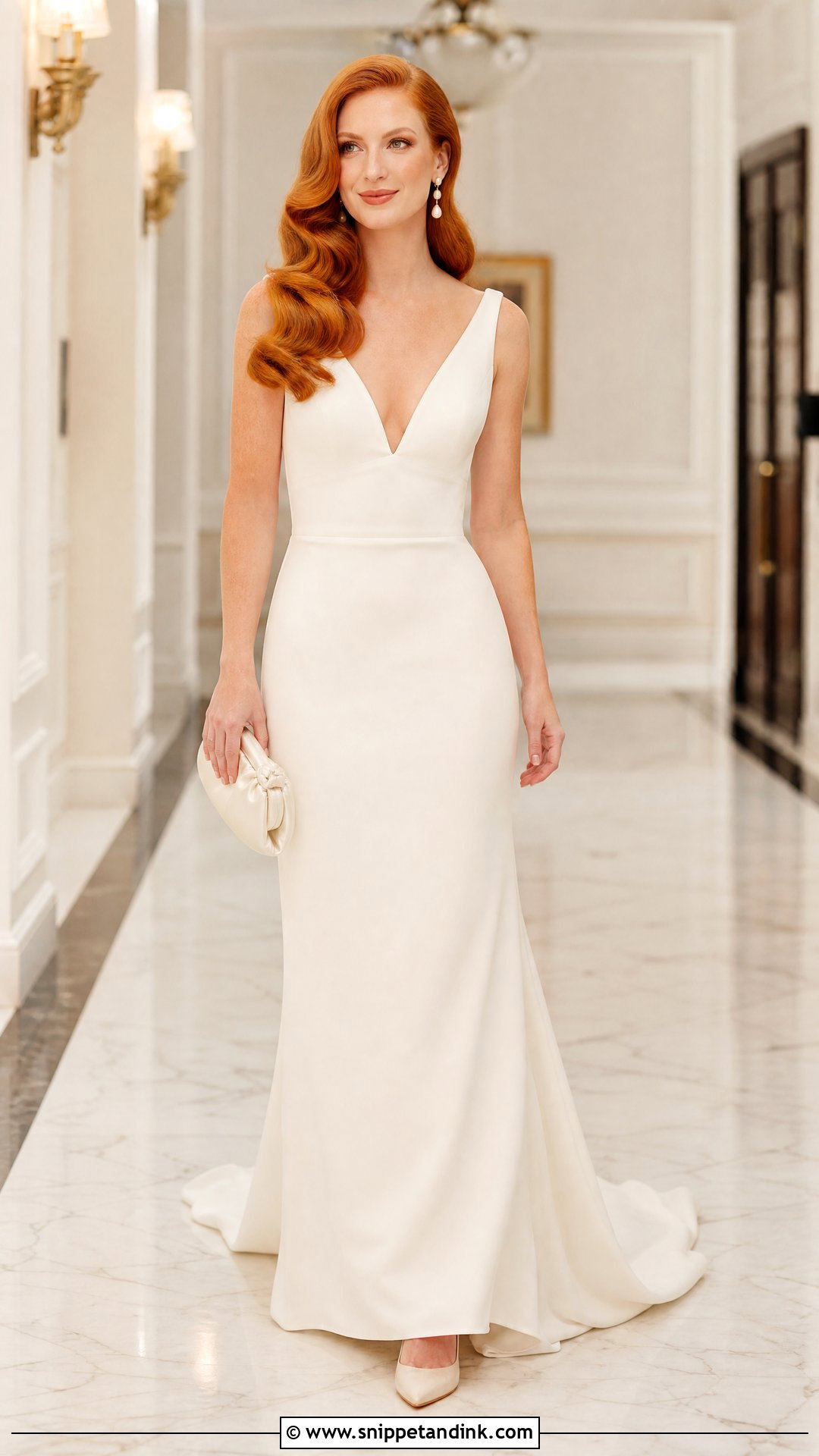 Red Hair Old Hollywood Waves - Snippet and Ink - 20 Old Hollywood Waves Wedding Ideas