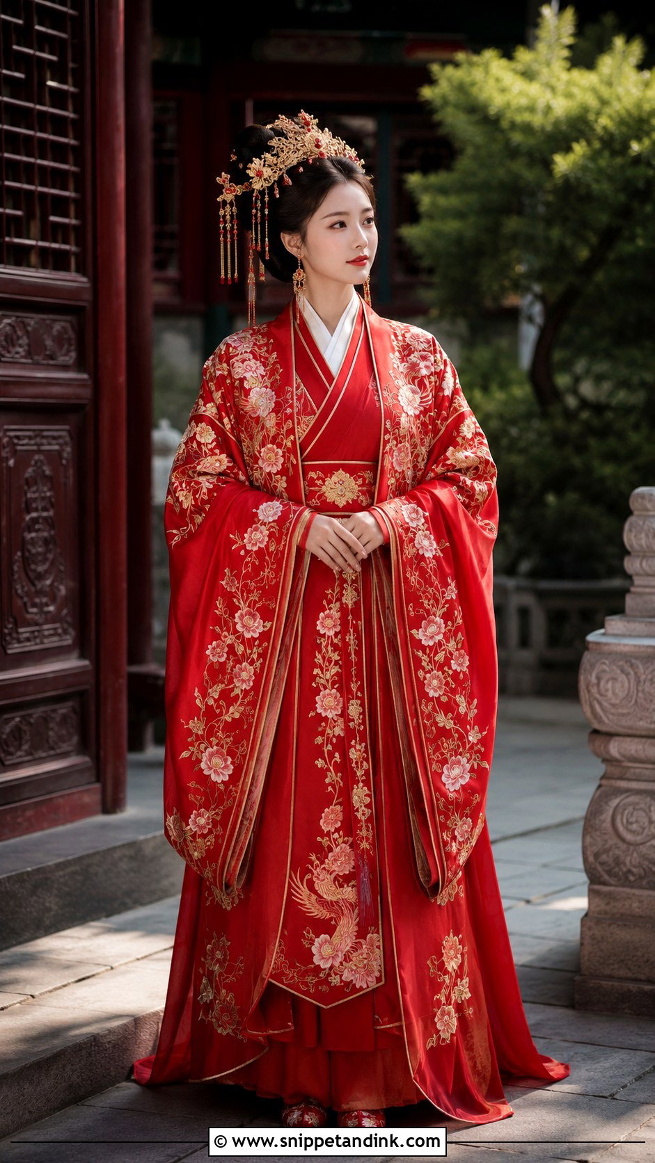 Red Hanfu Wedding Dress - Snippet and Ink - 20 Red Chinese Wedding Dress Ideas