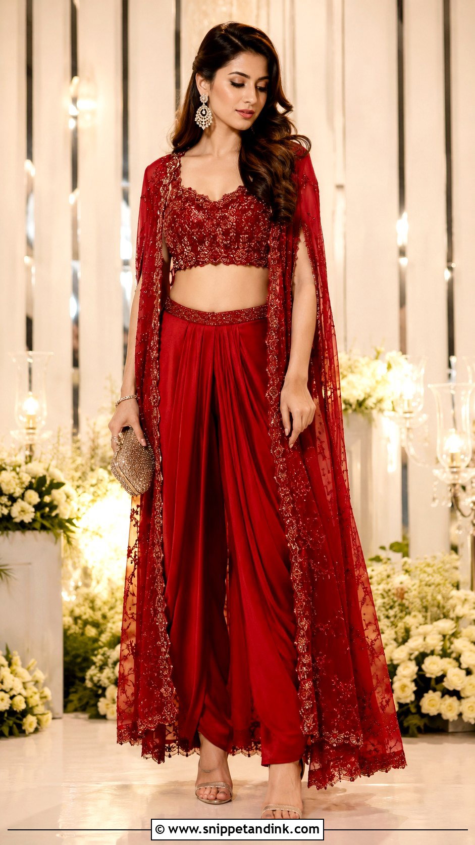 Red Indo Western Dress - Snippet and Ink - 25 Red Indian Wedding Dress Ideas