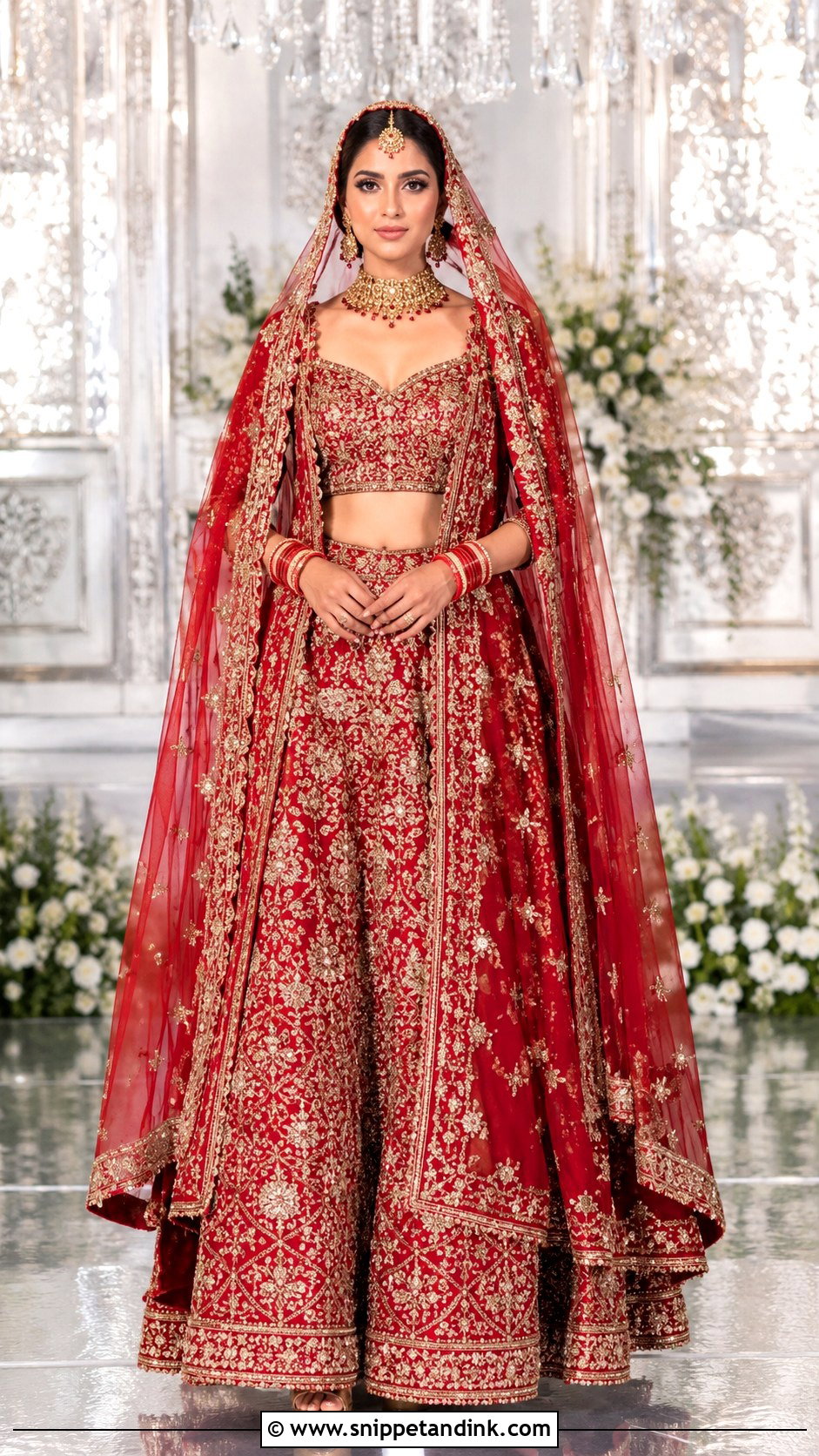 Red Jacket Lehenga Barat Bridal Dress - Snippet and Ink - 20 Barat Bridal Dress Ideas