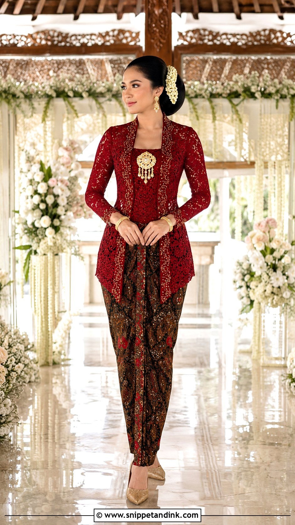 Red Javanese Wedding Kebaya - Snippet and Ink - 20 Javanese Wedding Outfit Ideas
