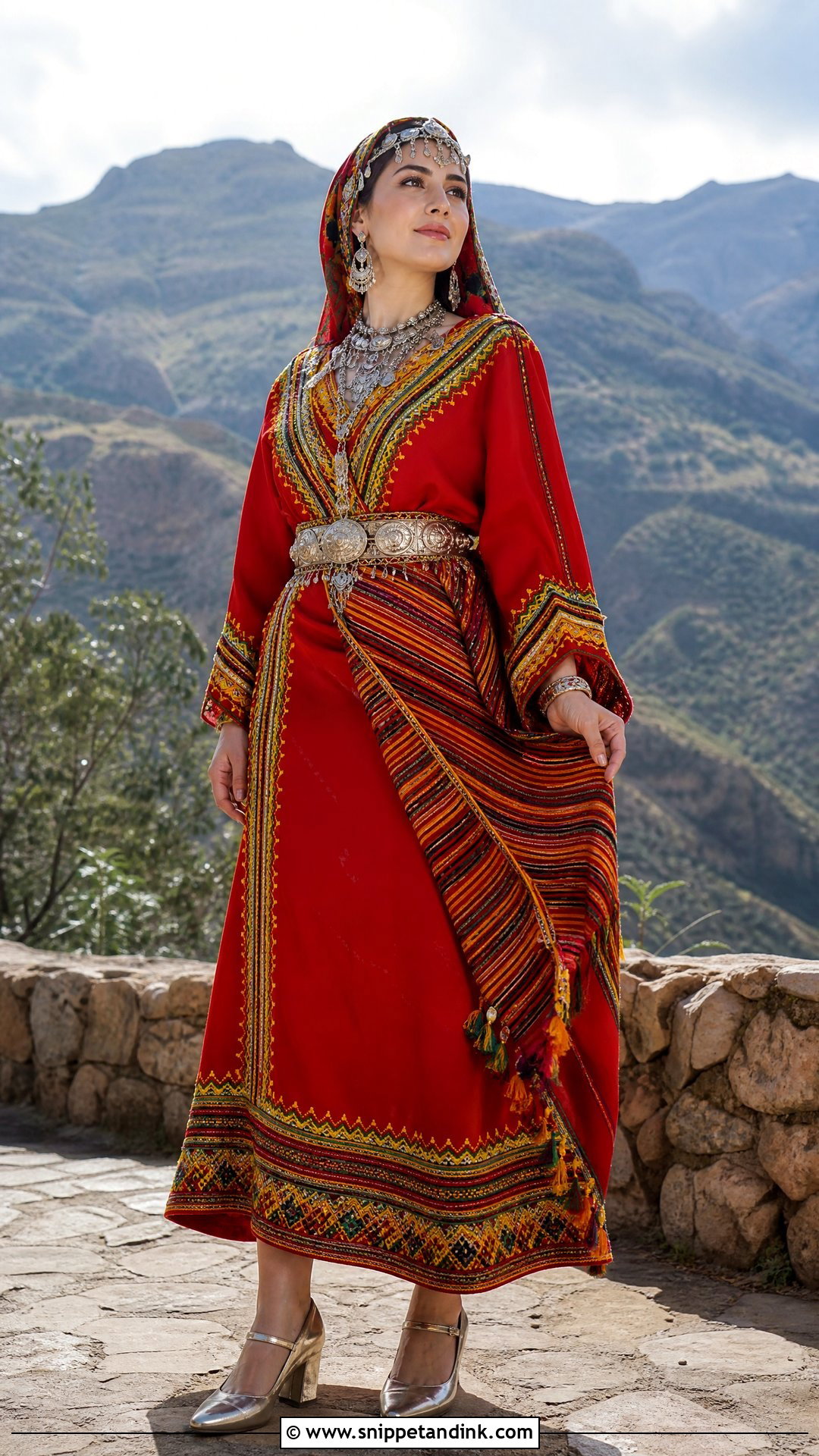 Red Kabyle Wedding Dress - Snippet and Ink - 25 Algerian Wedding Dress Ideas