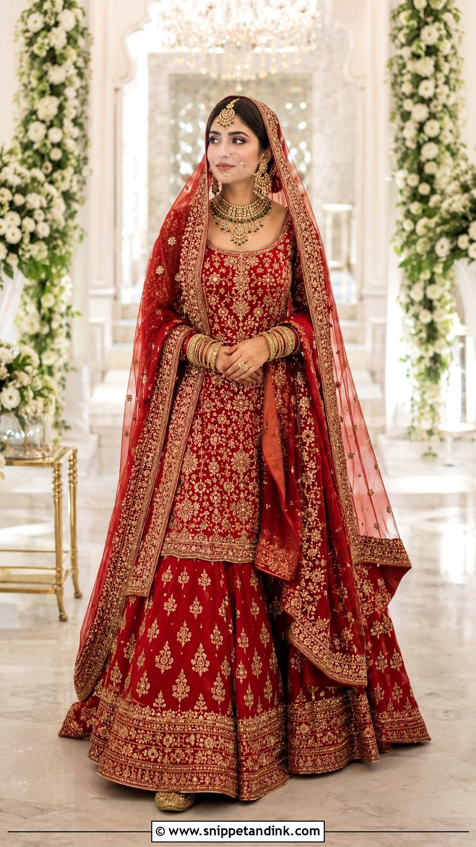 Red Lehenga Bridal Salwar Suit - Snippet and Ink - 20 Bridal Salwar Suits