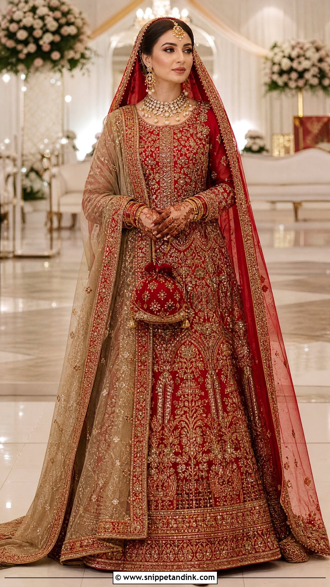Red Lehenga Nikkah Bridal Dress - Snippet and Ink - 20 Nikkah Bridal Dress Ideas