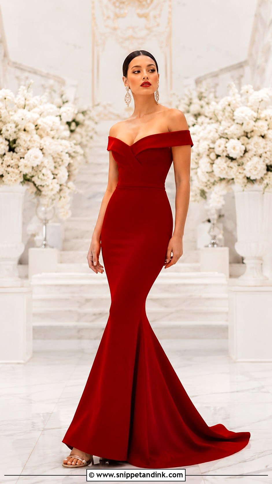 Red Mermaid Bridal Dress - Snippet and Ink - 30 Red Bridal Dress Ideas