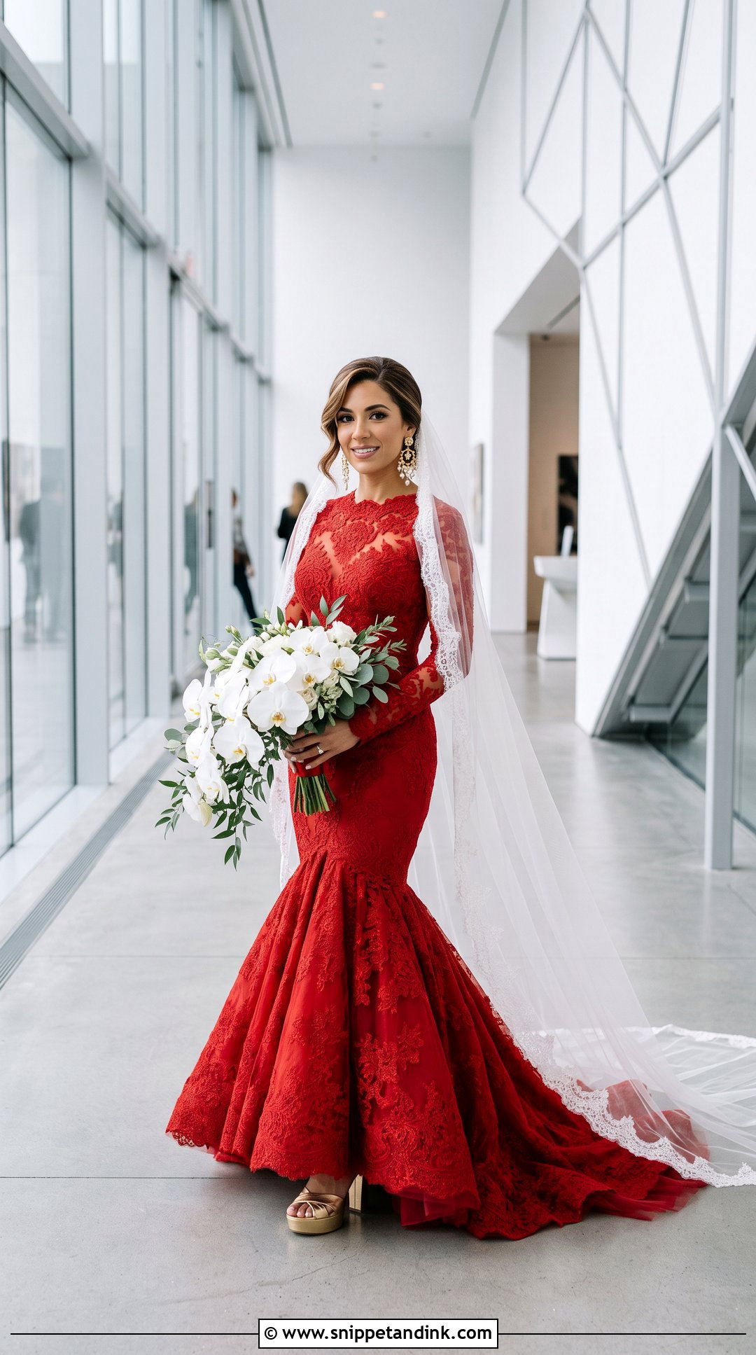 Red Mermaid Bridal Gown - Snippet and Ink - 20 Red Bridal Dress Gowns