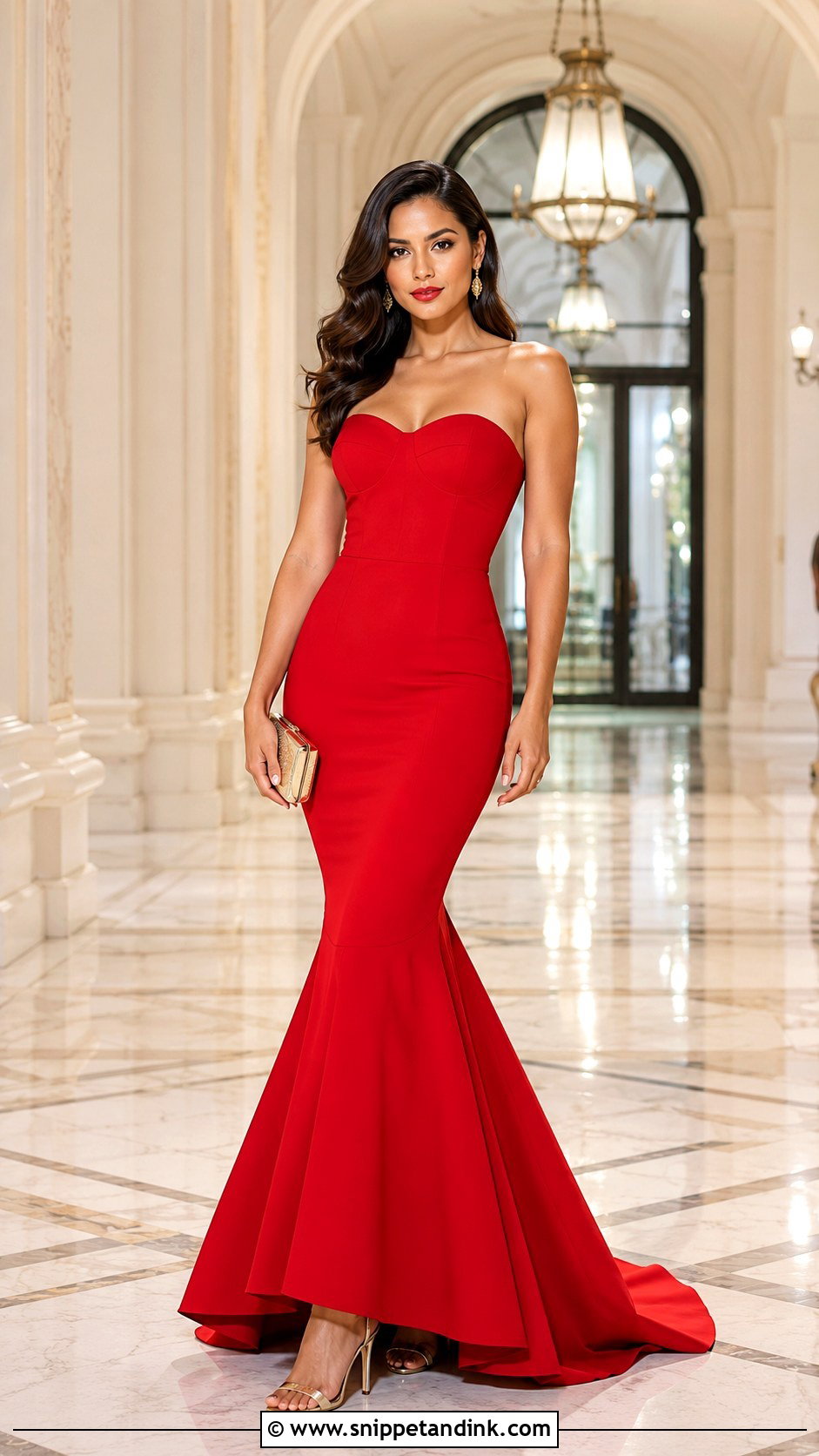 Red Mermaid Gown Outfit - Snippet and Ink - 20 Dream Gown Ideas