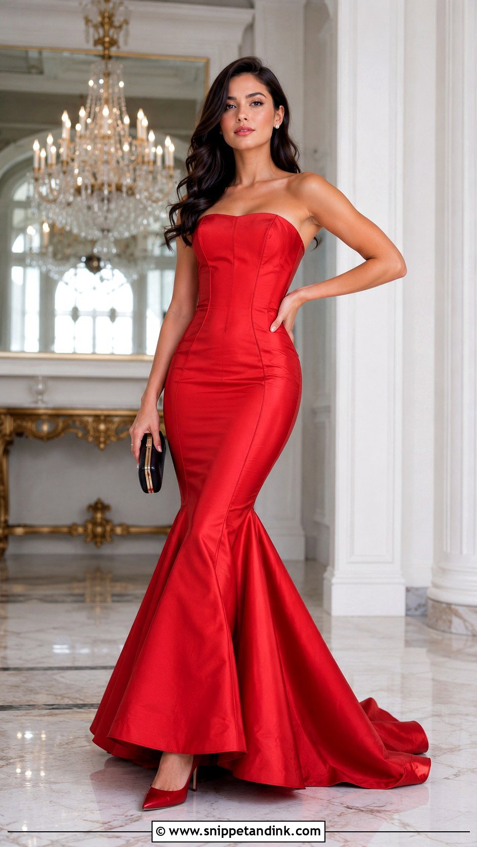 Red Mermaid Taffeta Gown - Snippet and Ink - 20 Taffeta Gown Ideas