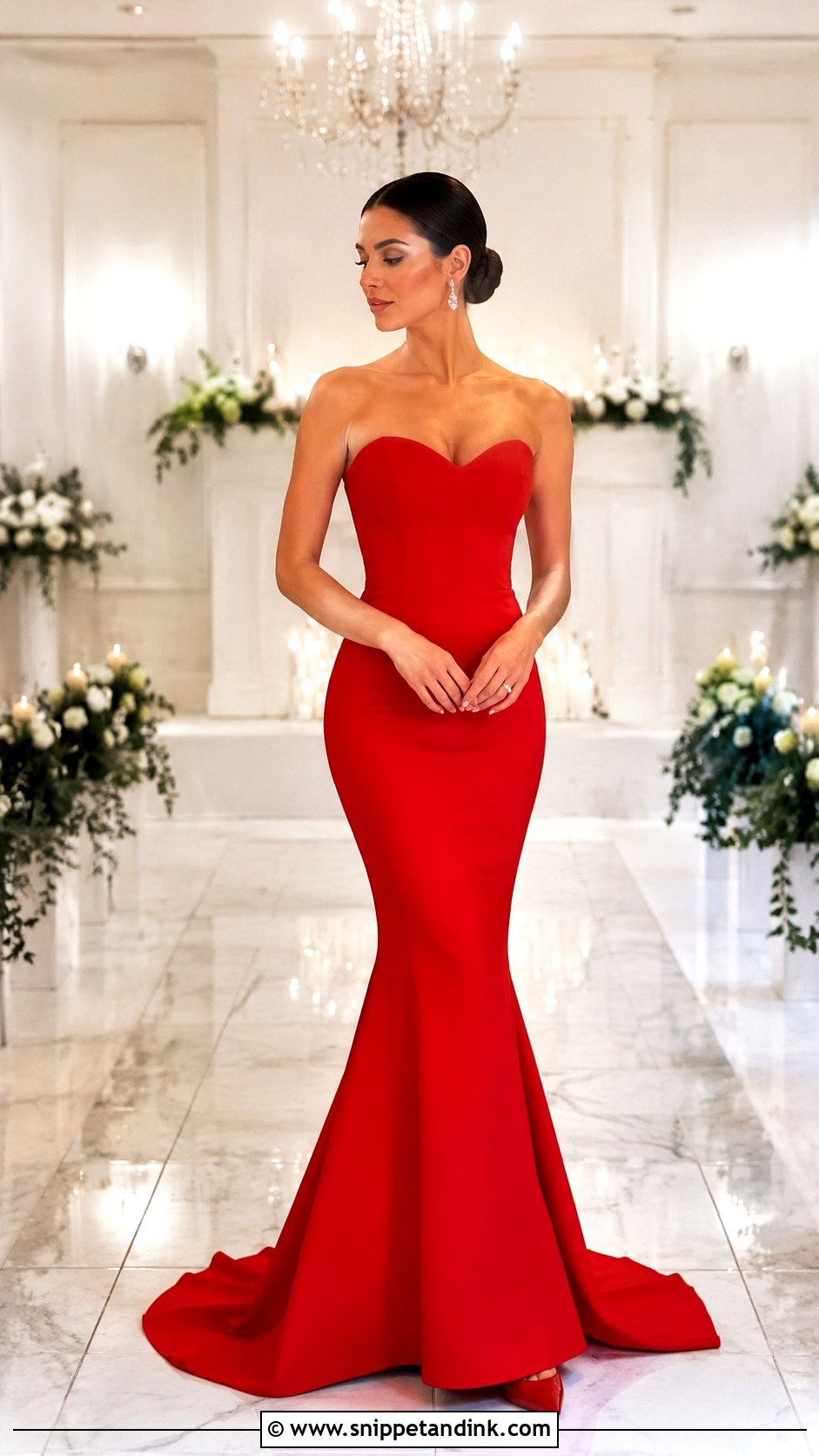 Red Mermaid Wedding Dress - Snippet and Ink - 25 Red Wedding Dress Ideas