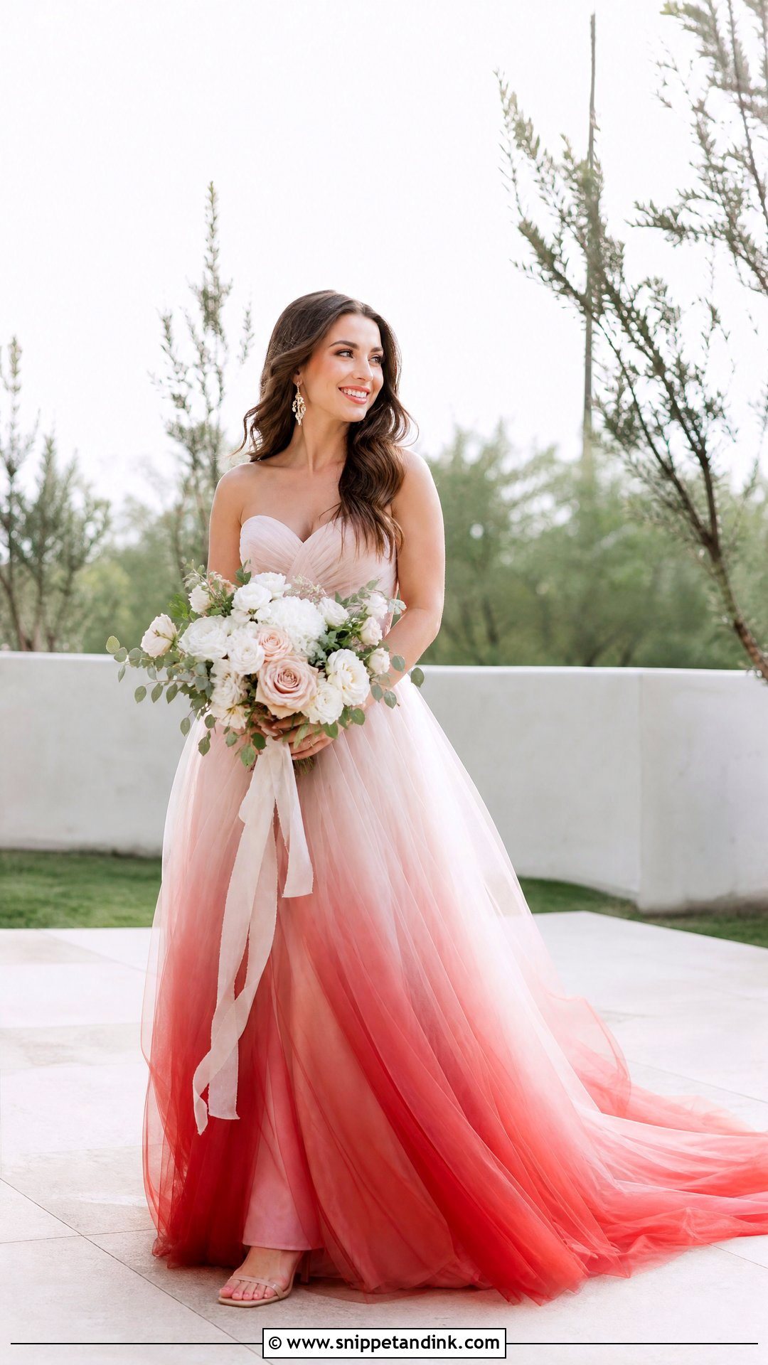 Red Ombre Bride Dress - Snippet and Ink - 25 Red Bride Dress Ideas