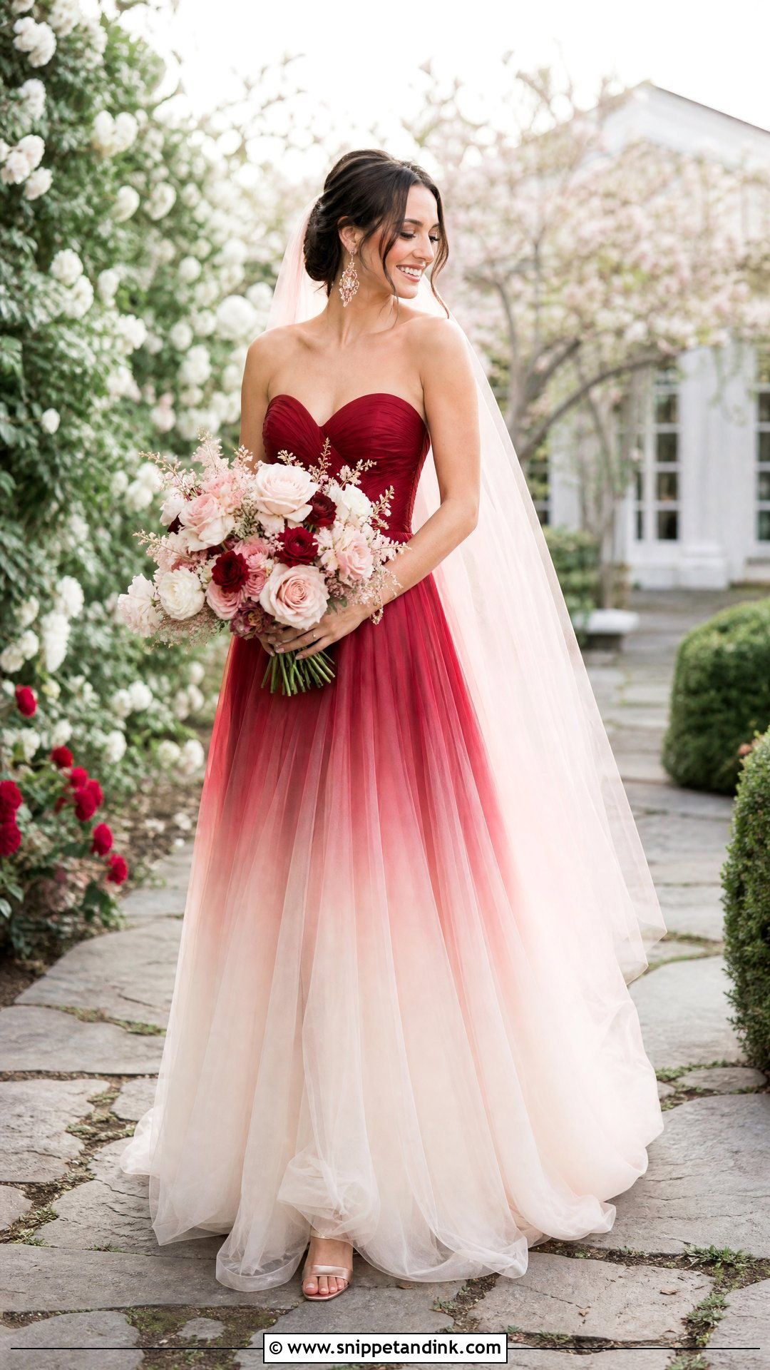 Red Ombre Wedding Dress - Snippet and Ink - 20 Red Wedding Dress Outfit Ideas