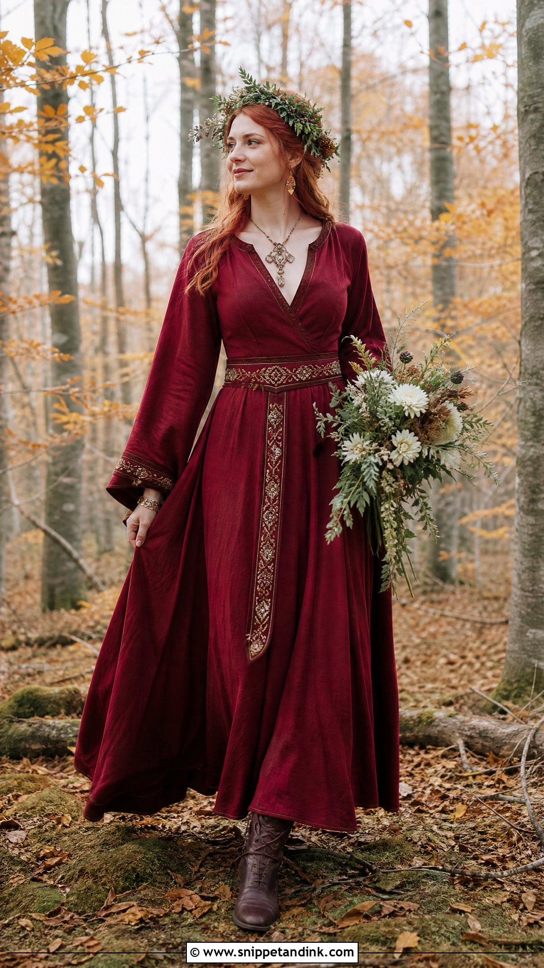 Red Pagan Wedding Dress - Snippet and Ink - 20 Pagan Wedding Dress Ideas