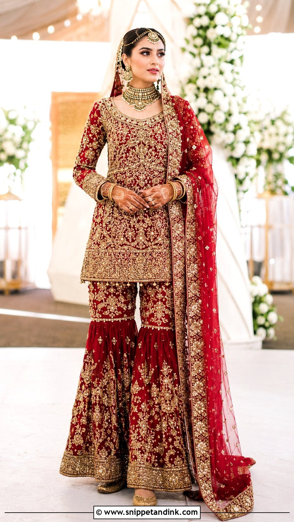 Red Pakistani Bridal Gharara - Snippet and Ink - 20 Desi Wedding Dresses Pakistani Bridal